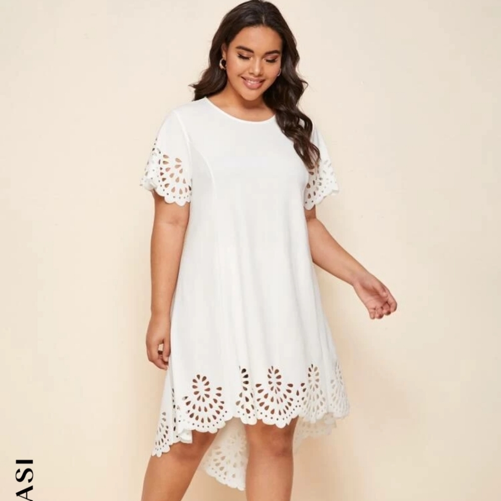 White High Low Dress